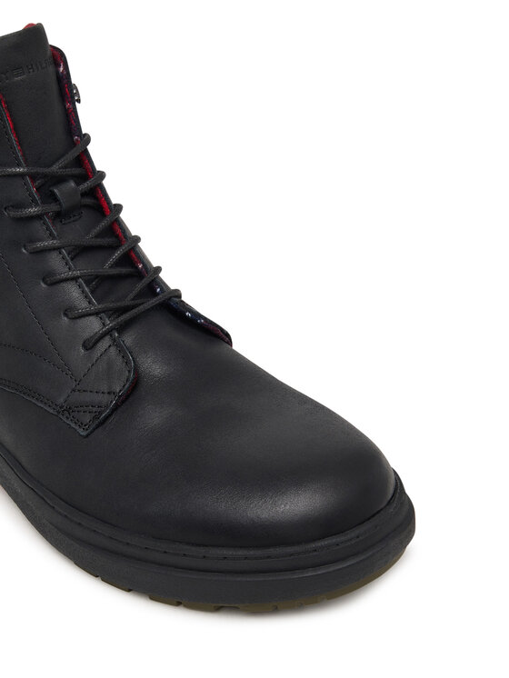 Tommy Hilfiger Trzewiki Tommy Hilfiger Hilfiger Outdoor Warm Lth Boot FM0FM05960 Czarny