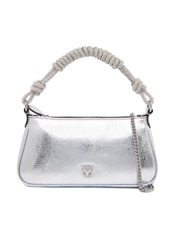 PINKO Torbica PINKO Half Moon Baguette Mini AI 25-26 PLTT 105915 A2WD Srebrna