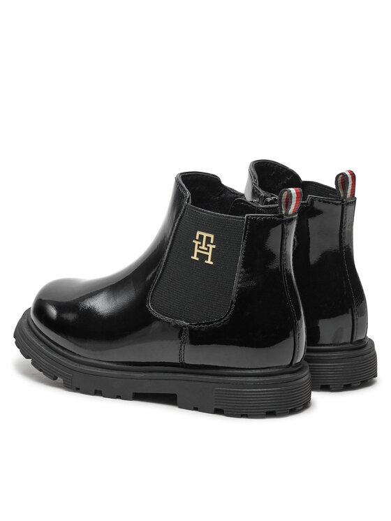 Tommy Hilfiger Polokozačky Tommy Hilfiger Chelsea Boot T1A5-33563-0343 M Černá