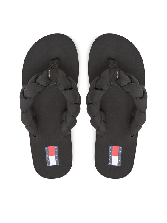 Tommy Jeans Žabky Tommy Jeans Braided Thong Beach Sandal EN0EN02877 Černá