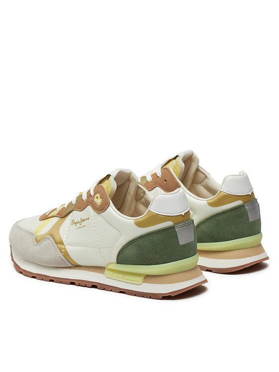 Zapatilla Pepe Jeans Brit Printy W Para Mujer, Color Verde Desgastado (Bleach Green), Talla 38