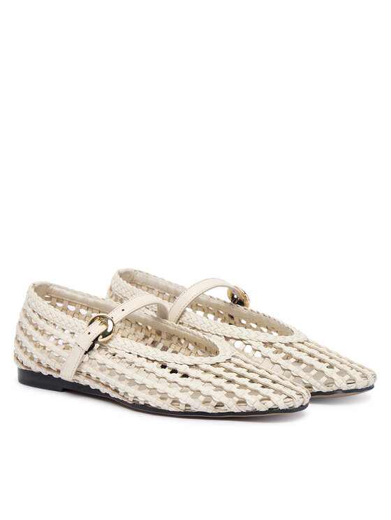 Tommy Hilfiger Balerini Tommy Hilfiger Mary Jane Ballerinas FW0FW09244 Crem