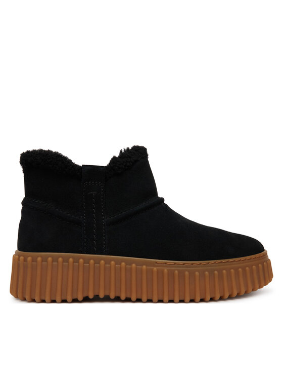 Clarks Polokozačky Clarks Torhill Warm 26320239 Černá