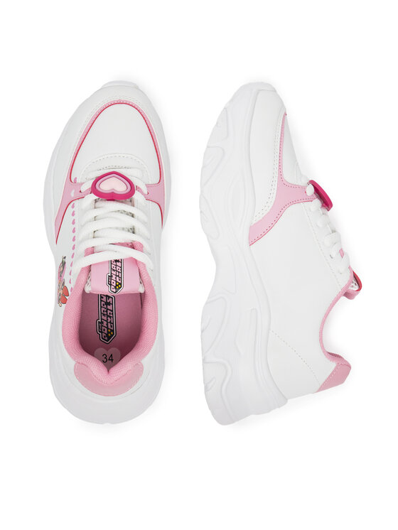 Powerpuff Girls Sneakersy Powerpuff Girls BIC-SS25-336WBPPG Biela