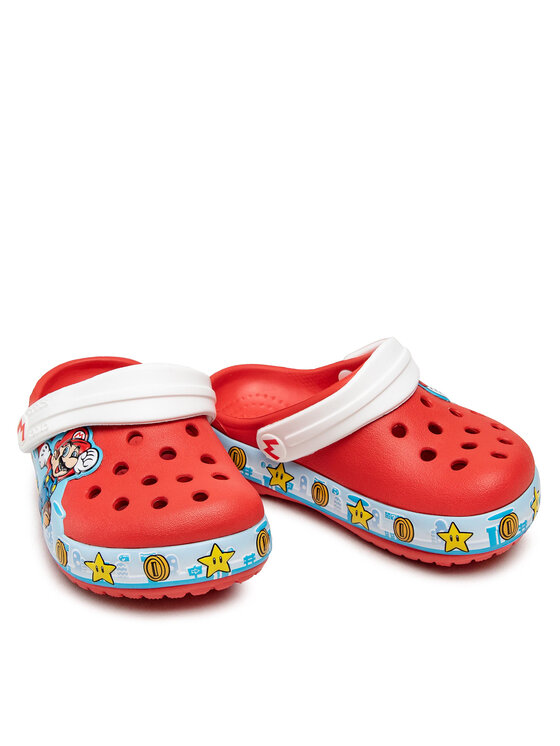 Crocs Чехли Crocs Fl Super Mario Lights Clog 206438 Червен