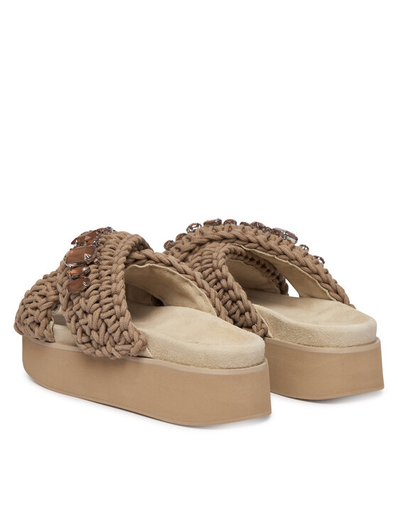Inuikii Шльопанці Inuikii Woven Stones Platform 1004.005.0043 Бежевий