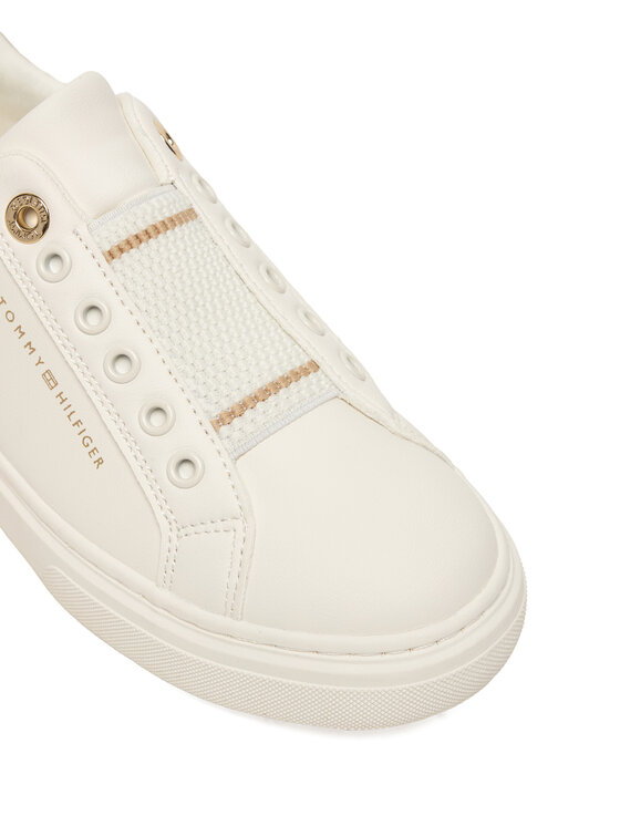 Tommy Hilfiger Sneakersy Tommy Hilfiger Low Cut Sneaker T3A9-33983-1355 D Biela