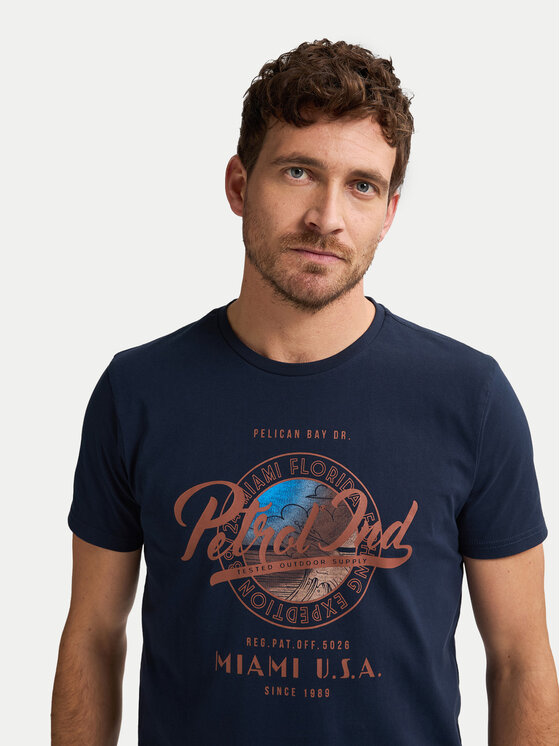 Petrol Industries Petrol Industries Camiseta M-1050-TSR602 Azul marino Regular Fit