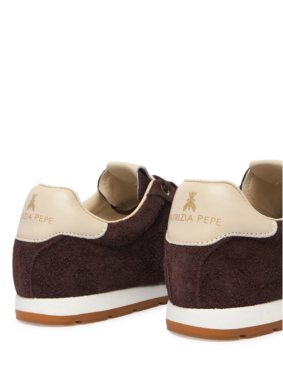 Patrizia Pepe Sneakersy Patrizia Pepe PJ424.24 Tmavo hnedá