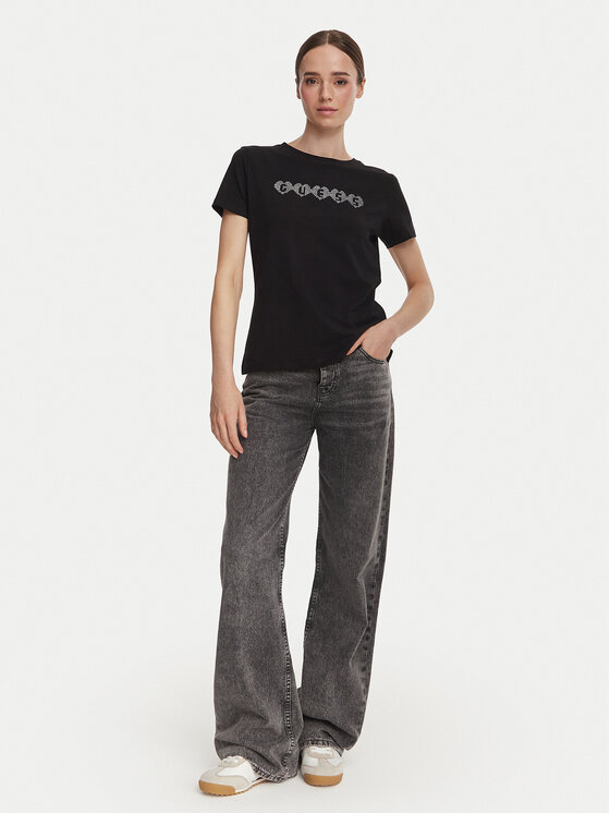 Guess Guess Футболка V6YI08 K4689 Чорний Regular Fit