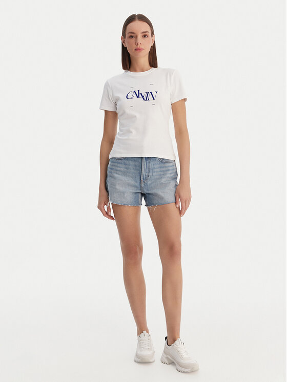 Calvin Klein Jeans Calvin Klein Jeans Camiseta Seasonal LV047F808G Blanco Slim Fit