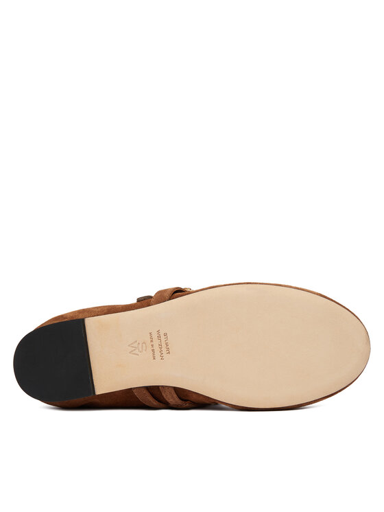 Stuart Weitzman Балетки Stuart Weitzman Socharming Mary Jane SN125 Коричневий