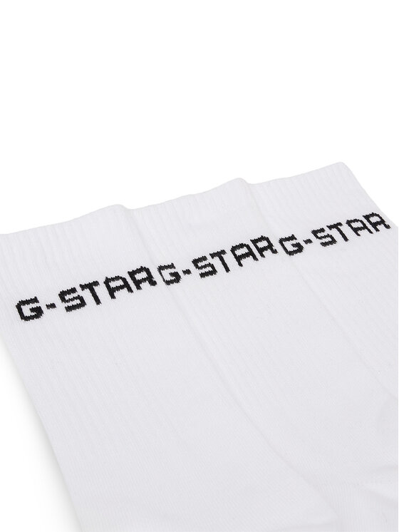 G-STAR Șosete scurte G-STAR CEO_AS_G_STAR_001W_AW26 (3-PACK) Alb