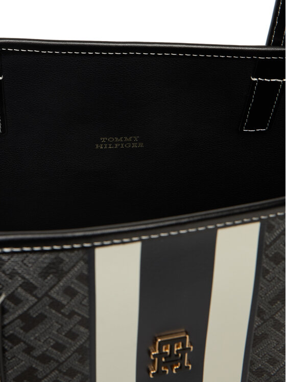 Tommy Hilfiger Soma Tommy Hilfiger Th Monoplay Le Maxi Tote AW0AW17697 Melns