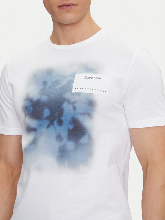Calvin Klein Calvin Klein Marškinėliai Photo Print K10K114157 Balta Regular Fit