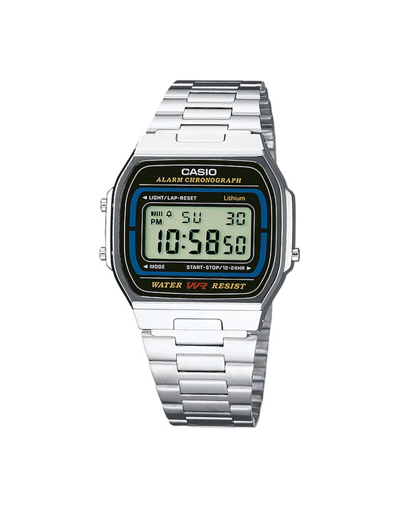 Casio Zegarek Casio Vintage A164WA-1VES Srebrny