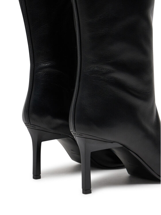 Calvin Klein Čižmy Calvin Klein Heel Knee Boot 70 Lth HW0HW02162 Čierna