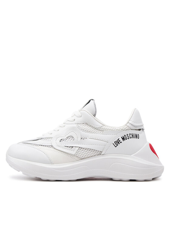 LOVE MOSCHINO Sneakersy LOVE MOSCHINO JA15366G1IIQA10A Biela