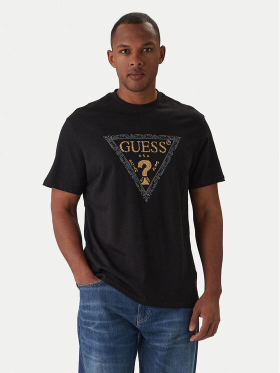 Guess Guess T-Shirt M6RI15 I3Z14 Μαύρο Regular Fit