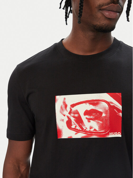 HUGO HUGO Camiseta Dirom 50570844 Negro Regular Fit