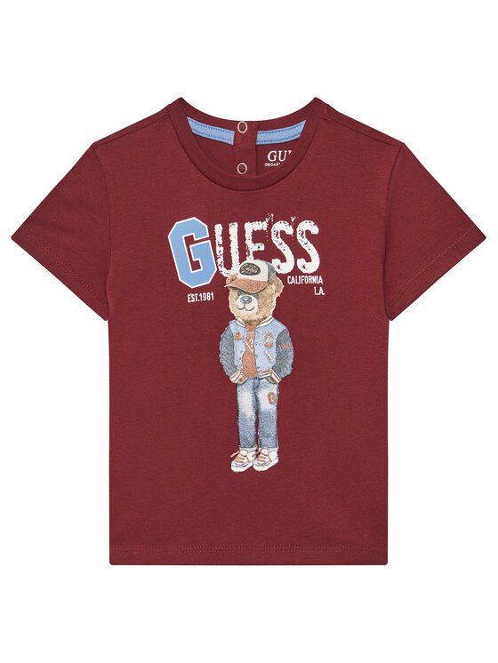 Guess Guess Футболка N5YI22 K8HM4 Бордовий Regular Fit