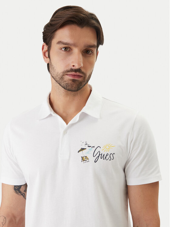 Guess Guess Polo F6GP01 K8FQ4 Blanco Regular Fit