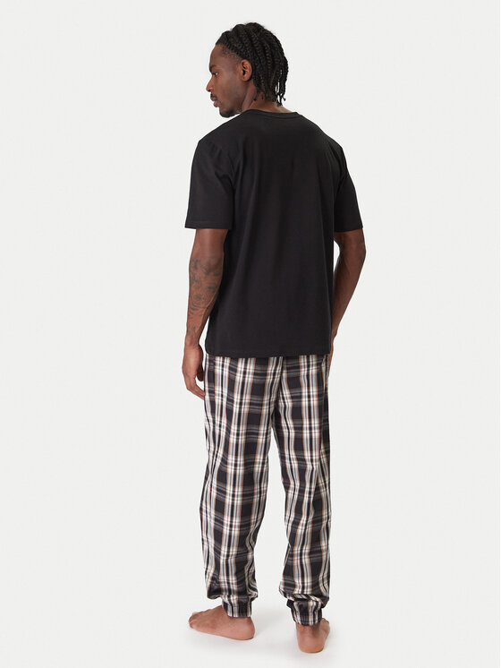 BOSS BOSS Pijama Easy Long 50535875 Negro Loose Fit