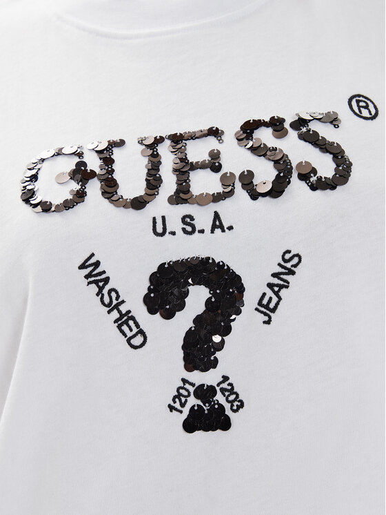 Guess Guess Футболка Aurelie V4YI06 I3Z14 Білий Boxy Fit