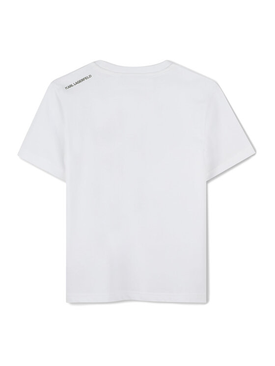 Karl Lagerfeld Kids Karl Lagerfeld Kids Majica Z30437 S Bela Regular Fit