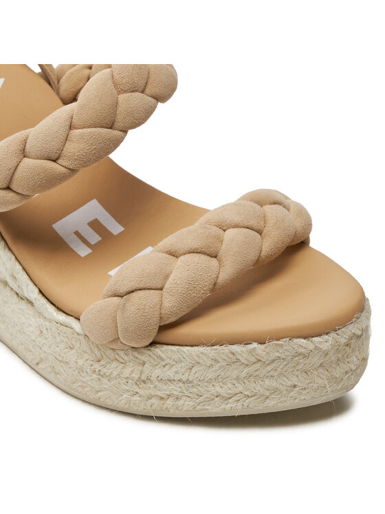 Manebi Еспадрильї Manebi Hamptons Two Braided Bands Wedge Espadrilles M 1.1 WE Бежевий