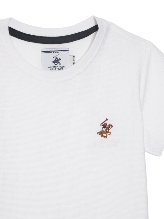 Beverly Hills Polo Club Beverly Hills Polo Club Camiseta P-SS26B-TS0131 Blanco Regular Fit