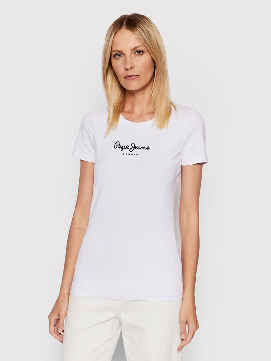 Pepe Jeans Pepe Jeans Футболка New Virgina PL505202 Білий Slim Fit