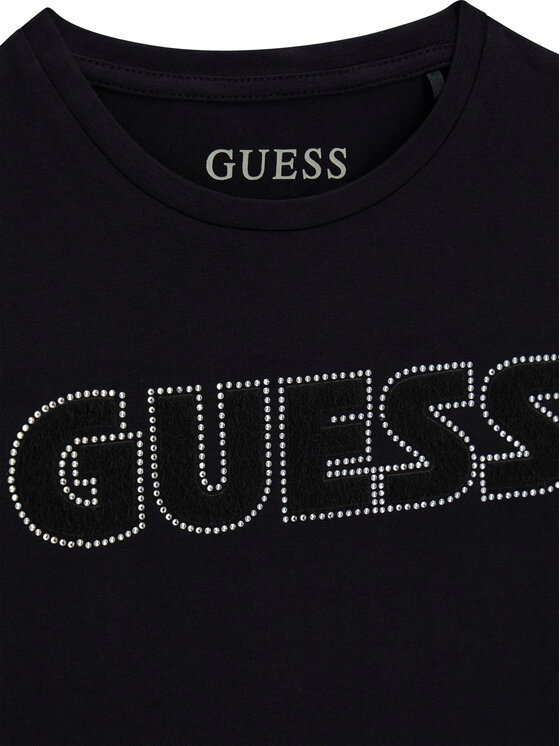 Guess Guess Футболка J6YI12 2K4421 Чорний Regular Fit