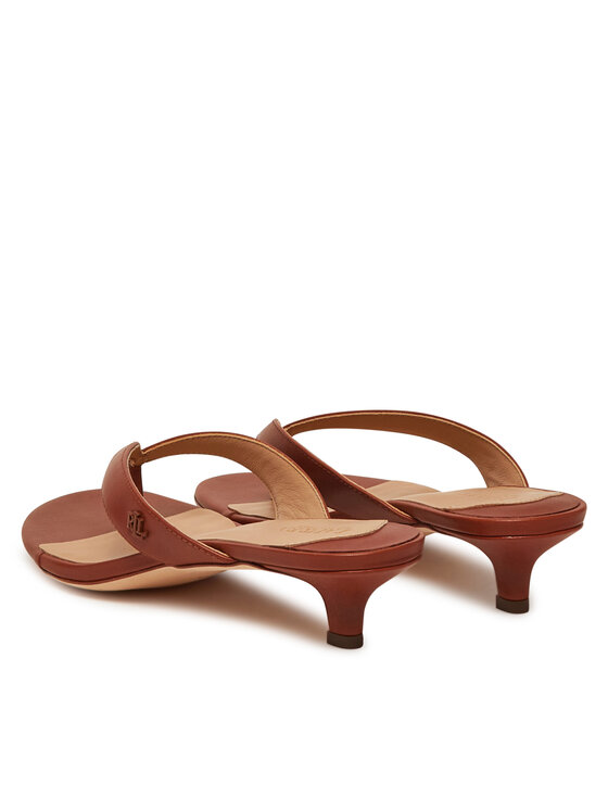 LAUREN RALPH LAUREN Šlepetės per pirštą LAUREN RALPH LAUREN Francesca 802966841002 Ruda