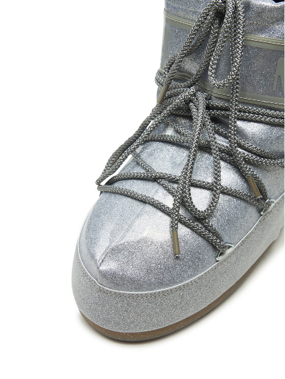 Moon Boot Sniega zābaki Moon Boot Icon Low Glitter 80D1409440 Sudraba