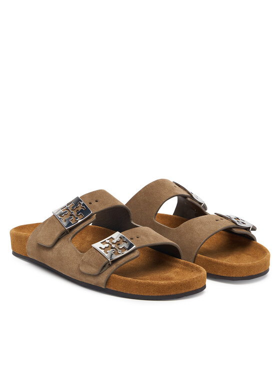Tory Burch Шльопанці Tory Burch Mellow Slide 171151 Коричневий