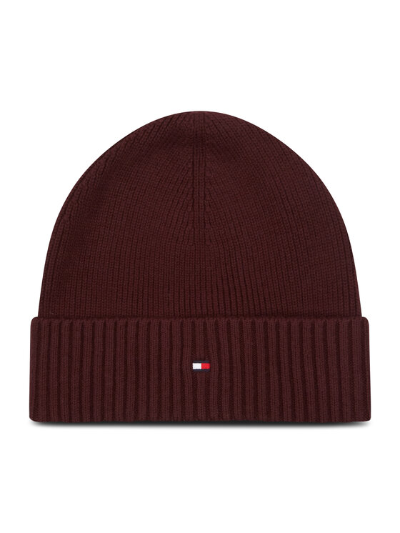 Tommy Hilfiger Căciulă Tommy Hilfiger Pima Cotton Beanie AM0AM06573 Vișiniu