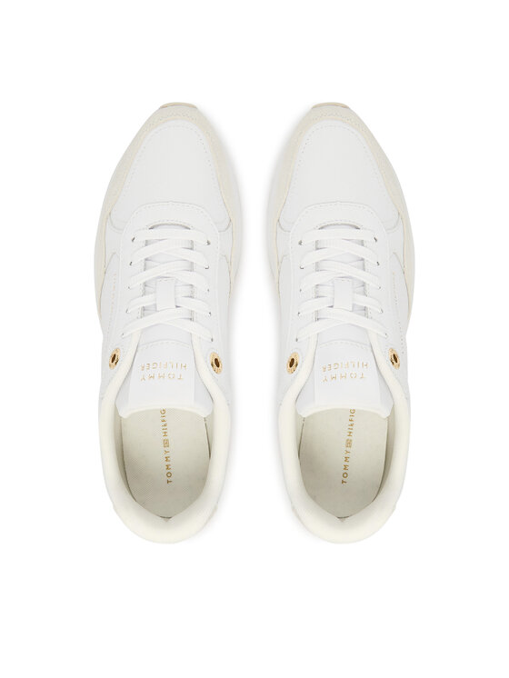 Tommy Hilfiger Sneakers Tommy Hilfiger Monogram Mix Material Runner FW0FW09267 Bianco