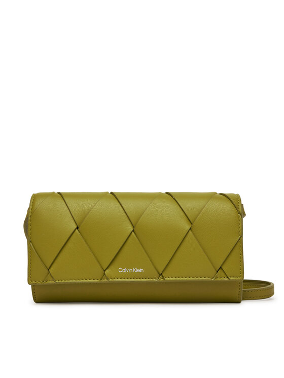 Calvin Klein Τσάντα Calvin Klein Ck Woven Convertible Wallet Bag K60K612970 Πράσινο