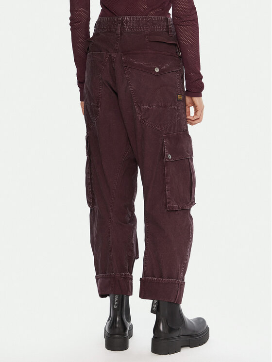 G-STAR G-Star Raw Παντελόνι υφασμάτινο Cargo 3D D27025-D388 Μωβ Boyfriend Fit