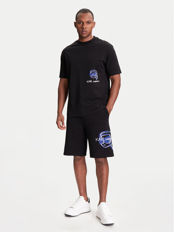 KARL LAGERFELD KARL LAGERFELD Majica 755144 553225 Črna Regular Fit
