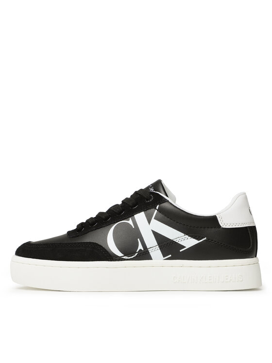 Calvin Klein Jeans Sneakersy Calvin Klein Jeans Classic Cupsole Laceup Mix Lth YW0YW01057 Čierna
