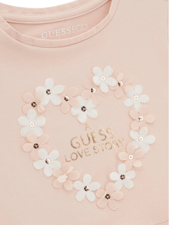 Guess Guess Camiseta K6GI20 K6YW4 Rosa claro Regular Fit