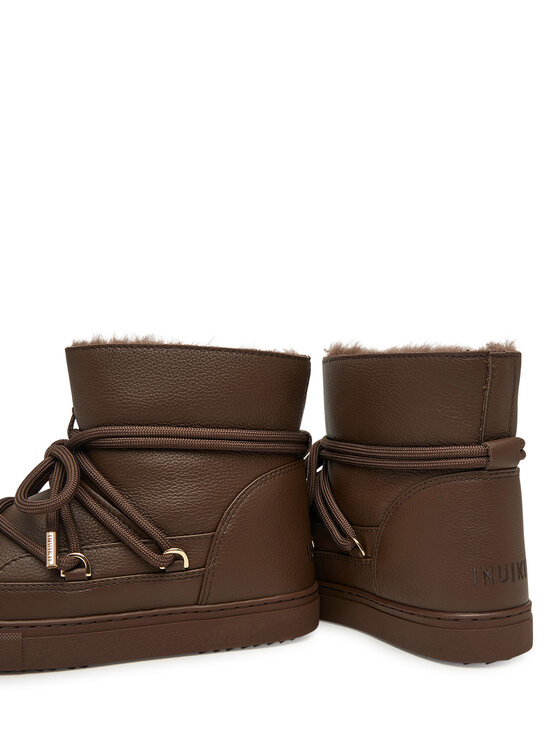 Inuikii Škornji za sneg Inuikii Full Leather 1001.003.0252.152 Temno rjava