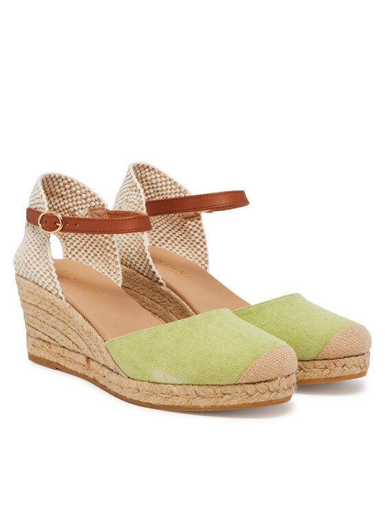 Genuins Espadrilky Genuins Carina Canvas G106388 Zelená