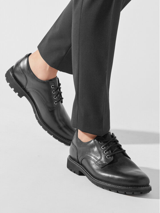 Clarks Polobotky Clarks Batcombe Tie 261734347 Černá