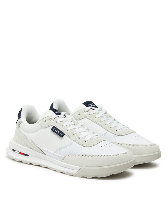 Tommy Hilfiger Sneakers Tommy Hilfiger Retro Runner Mix Rwb FM0FM05371 Bianco