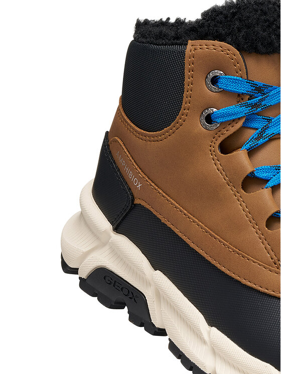 Geox Kotníková obuv Geox J Flexyper Plus Boy B Abx J56LCB 0MECE C0013 M Hnědá