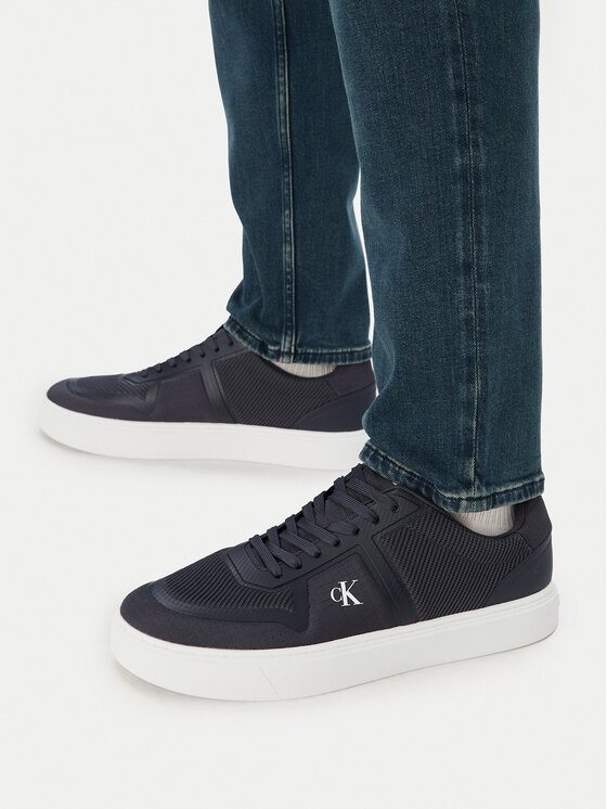 Calvin Klein Snīkeri Calvin Klein Classic Cups Laceup Knit HM0HM02130 Tumši zils