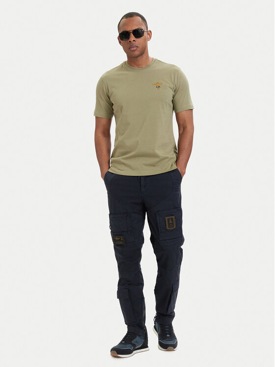Aeronautica Militare Aeronautica Militare Camiseta 261TS1580UJ00372 Verde Regular Fit